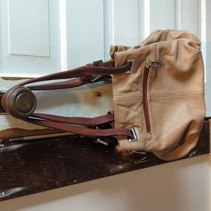 Leather shoulder bag - made in Italy
